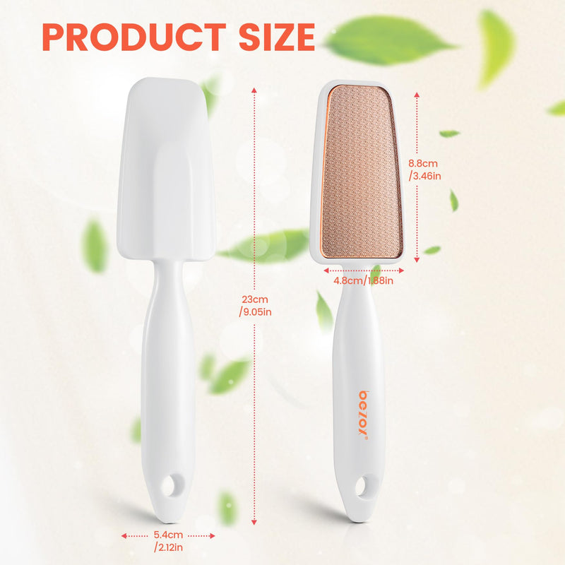 [Australia] - BEZOX Nano Glass Foot File and Callus Remover - Highly Effective Callus Remover Awaken Soft Smooth Feet - Durable Foot Scrubber, Long Lasting Foot Buffer - Comfortable Handle (White) White 