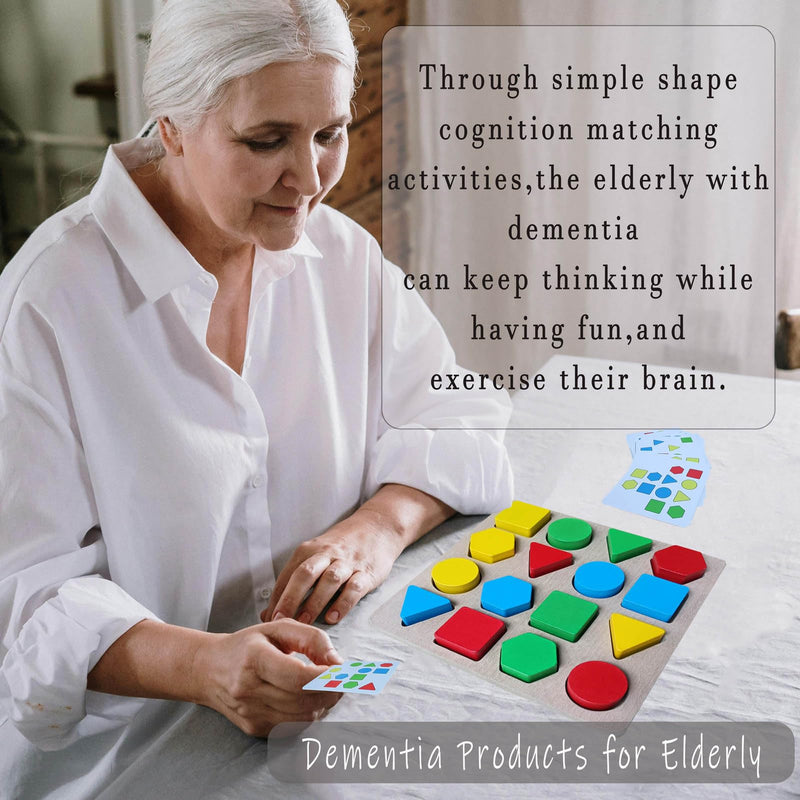 [Australia] - Puzzles Gifts for Dementia Seniors Patients,Memory Activities & Games for Seniors with Dementia,Dementia Geometric Cognitive Products for Alzheimers Elderly 