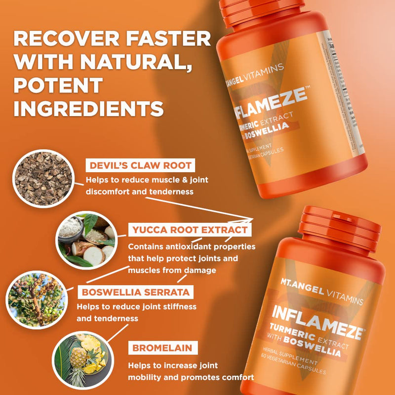 [Australia] - Mt. Angel Vitamins - InFlamEze, Boswellia, Curcumin, Quercetin, Bromelain (60 Vegetarian Capsules) 