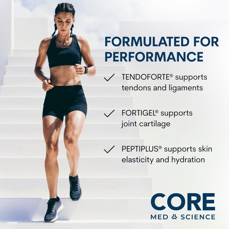 Core Med Science Collagen Peptides Powder - NSF Certified for Sport | Hydrolyzed Bovine Collagen Supplement for Women & Men Supports Skin, Hair, Joint & Bone Health - 30 Servings, Watermelon 1.1 Pound (Pack of 1)