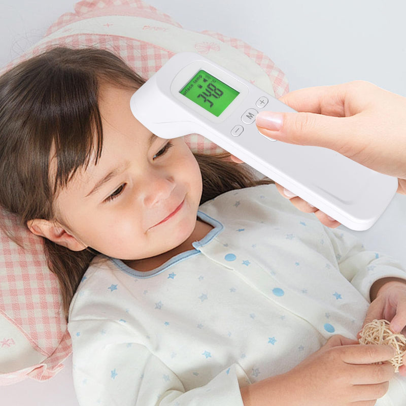 [Australia] - Homirty fever thermometer contactless for adults children baby, digital forehead thermometer temperature measuring device, accurate quick reading, fever alarm, memory recall with precise time, white 