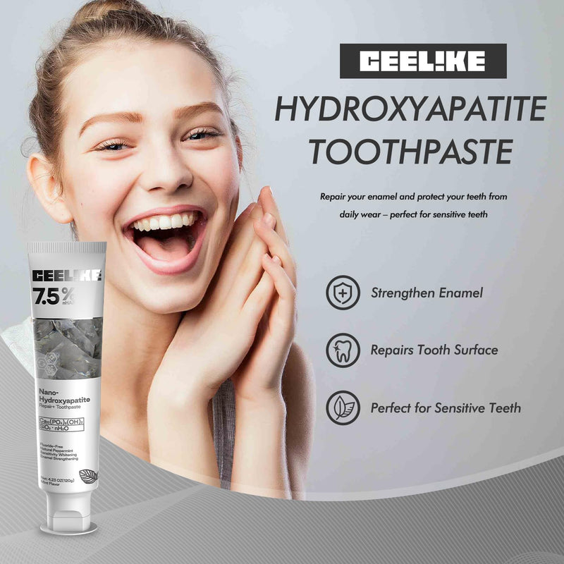 7.5% Hydroxyapatite Toothpaste – Strengthens Enamel, Protects Gums & Freshens Breath – Fluoride-Free, Ideal for Sensitive Teeth, 120g (2) 2