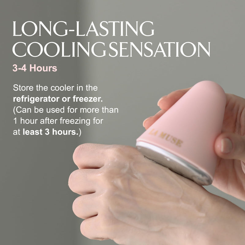 [Australia] - LA MUSE Perfect Cooler (Pink) - Portable Cooling Massager for Soothing & Pore Care|Aluminum Plate for Long-Lasting Cooling Relief | Reduces Puffiness, and Calms Sensitive Skin | Korean Skin Care 