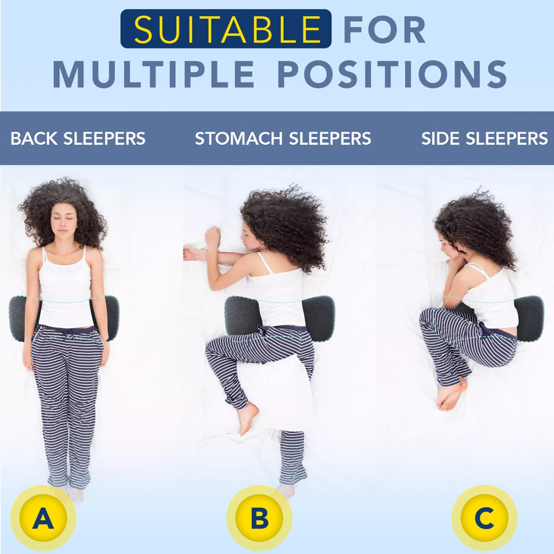 [Australia] - Lumbar Support Pillow for Sleeping Memory Foam Lumbar Pillow for Lower Back Pain Relief Back Support Pillow for Side,Back and Stomach Sleepers-Bed Wedge Bolster Pillow Bed Rest Pillow Standard 