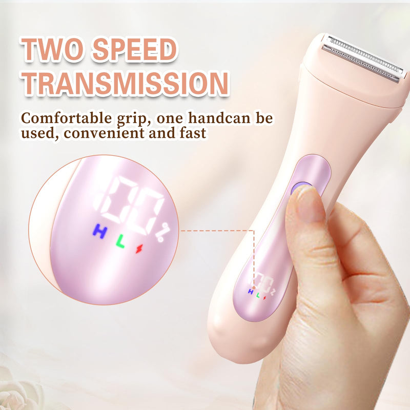 [Australia] - Cordless Electric Epilator for Women IPX7,Versatile Epilator with AdjustableTwo-Speed Shaver,Ergonomic Handle,Ideal for Shower Use, Efficient and Comfortable Hair Removal Experience(White) White 