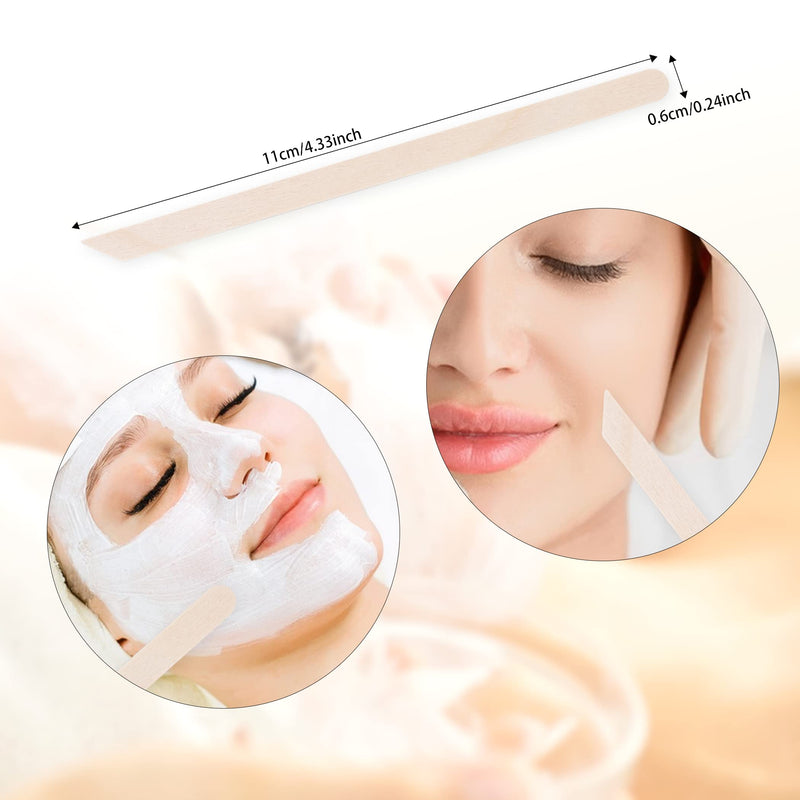 [Australia] - 1200Pcs Wooden Wax Sticks Small Wax Spatula Eyebrow Wax Sticks for Hair Removal Eyebrow Lip Nose Brow Wax Applicator Sticks (Slanted Handle) 