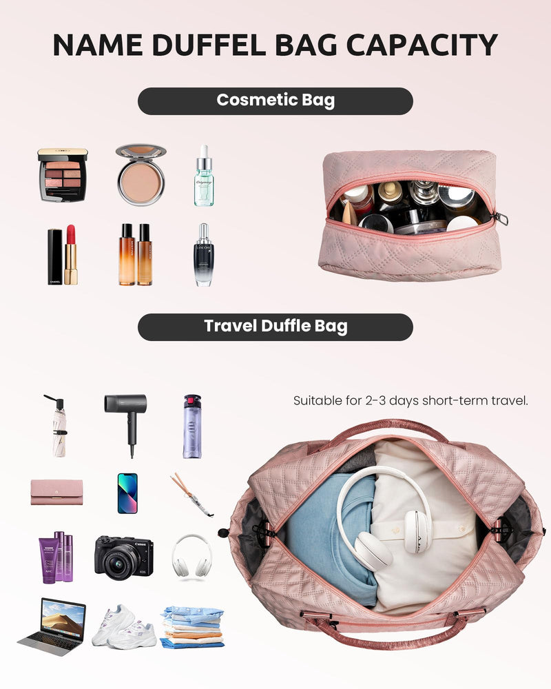 2PC Initial Travel Duffel Bag
