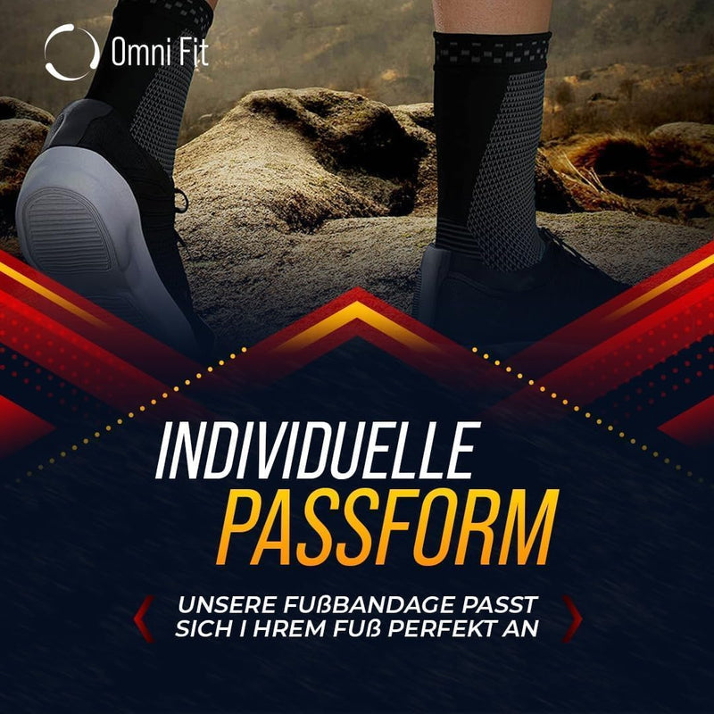 [Australia] - Omni Fit ankle support (1 piece) Maximum comfort, no sweating, no restrictions - for sports, arthritis, plantar fasciitis & more. For long-lasting relief and full freedom of movement. L Black 