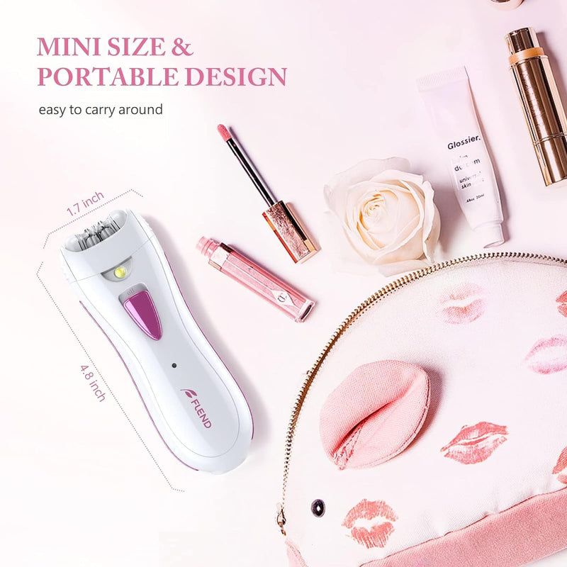 [Australia] - Epilator for Women, Facial Epilator Women, Wireless Electric Epilator, Painless Mini Epilator, Epilator with LED Light for Women, Face, Body, Armpit, Bikini, Leg White-#4 