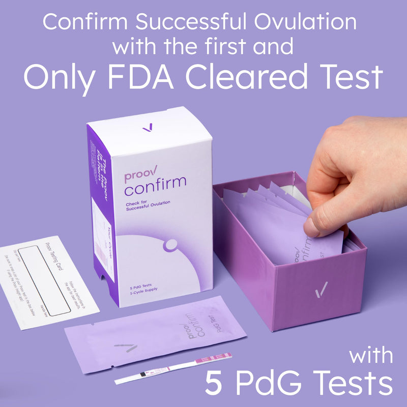 Confirm Ovulation and Pregnancy Test Combo Kit | PdG Progesterone Metabolite Test - Only FDA-Cleared Test to Confirm Successful Ovulation at Home | Early Pregnancy Tests