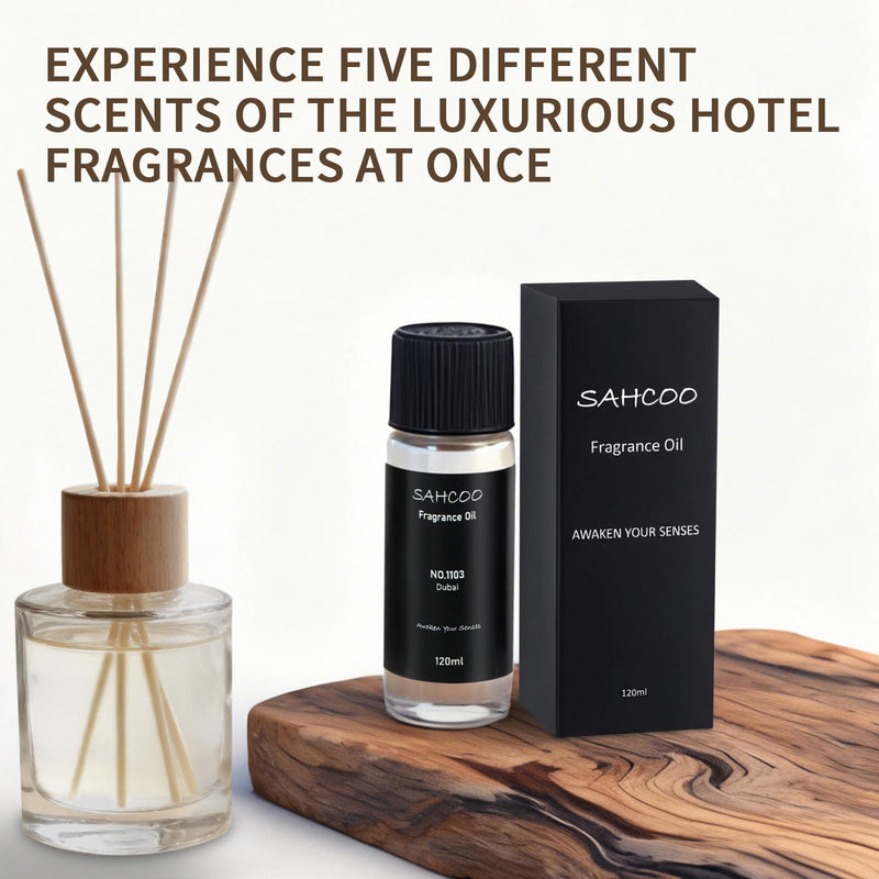 Hotel Diffuser Oil, Hotel Scent Fragrance Oil for Cold Air and Waterless Diffusers, 120 ml, Premium Aroma Oil for Home, Hotel, Office and Bedroom（No.1103 Dubai） No.103 Dubai