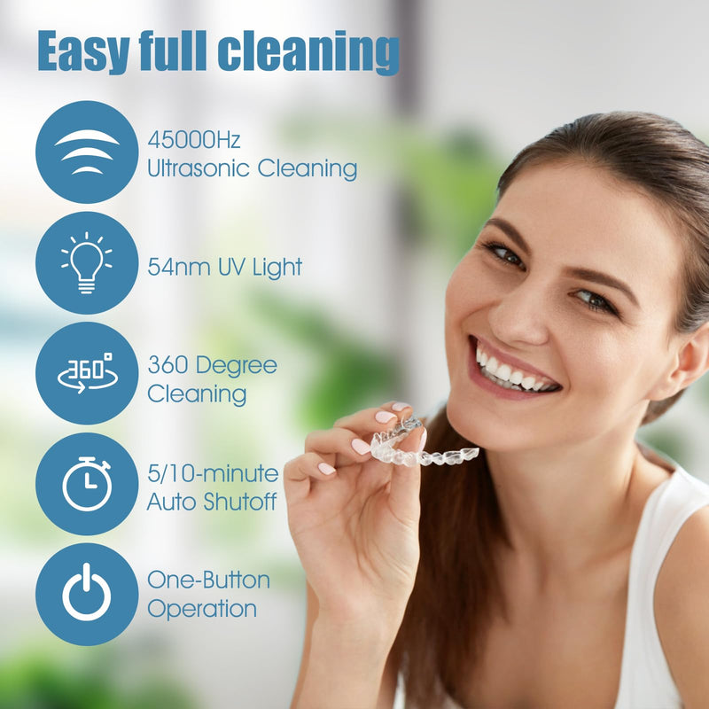 [Australia] - ANIREPUR ultrasonic cleaning device, UV ultrasonic cleaner for dental pod, dentures, aligners, retainers, whitening trays, dental splint 