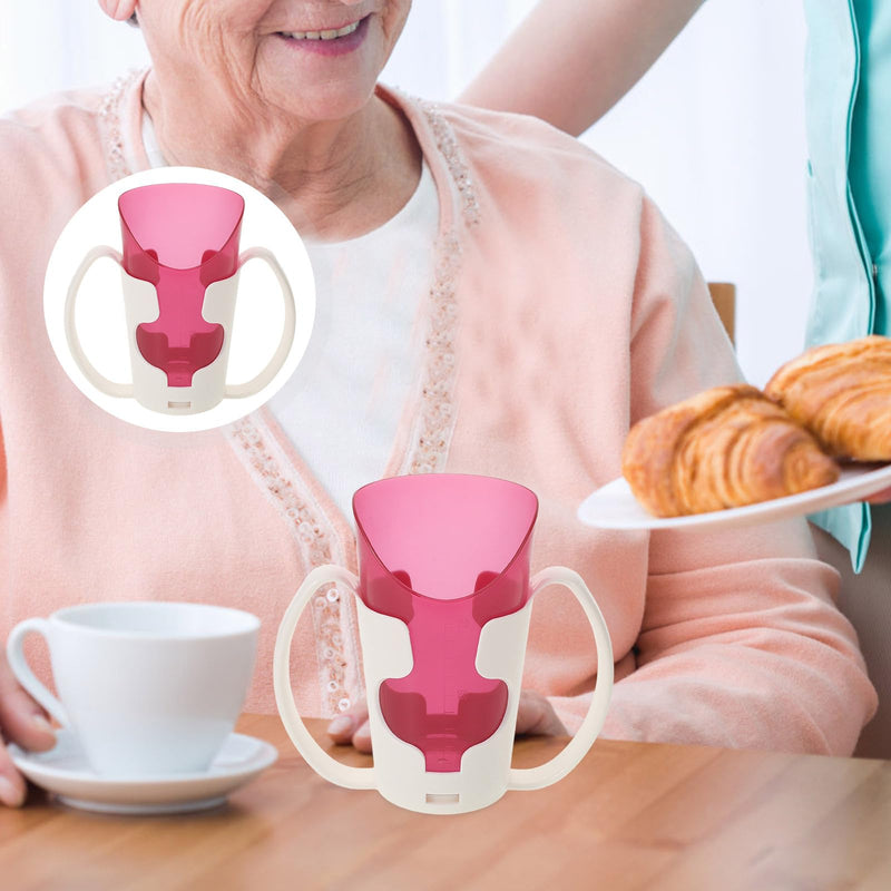 Ciieeo Nursing Cup for Elderly Disabled Adults Unbreakable Liquid Feeding Cup with Anti-Choke Spill Proof Design Convenient Bedridden Patient Drinking Aid 5.51X5.12X2.56In
