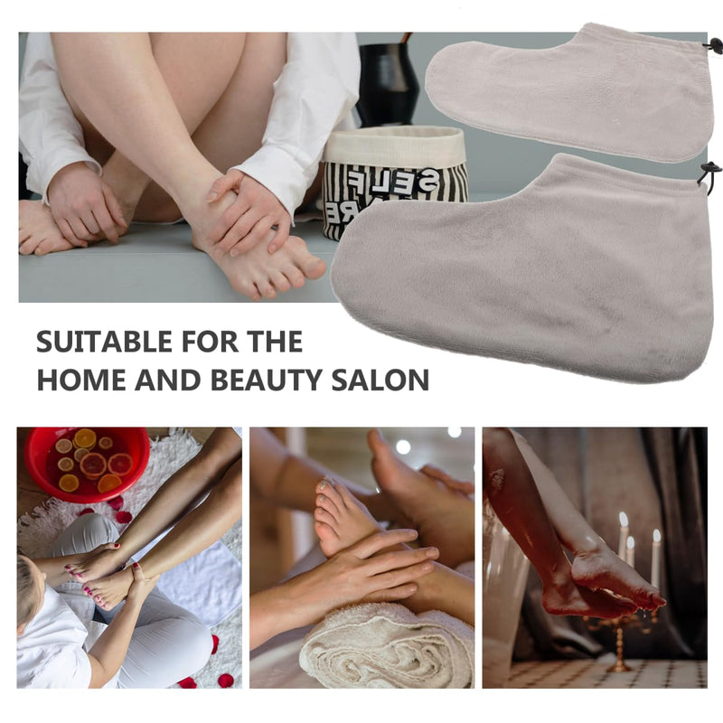 [Australia] - FRCOLOR 3 Pairs Paraffin Wax Booties for Foot Therapy Comfortable Spa Foot Warmers with Non-Slip Design Ideal for Relaxation and Skin Care 28X20X0.9CMx3pcs 