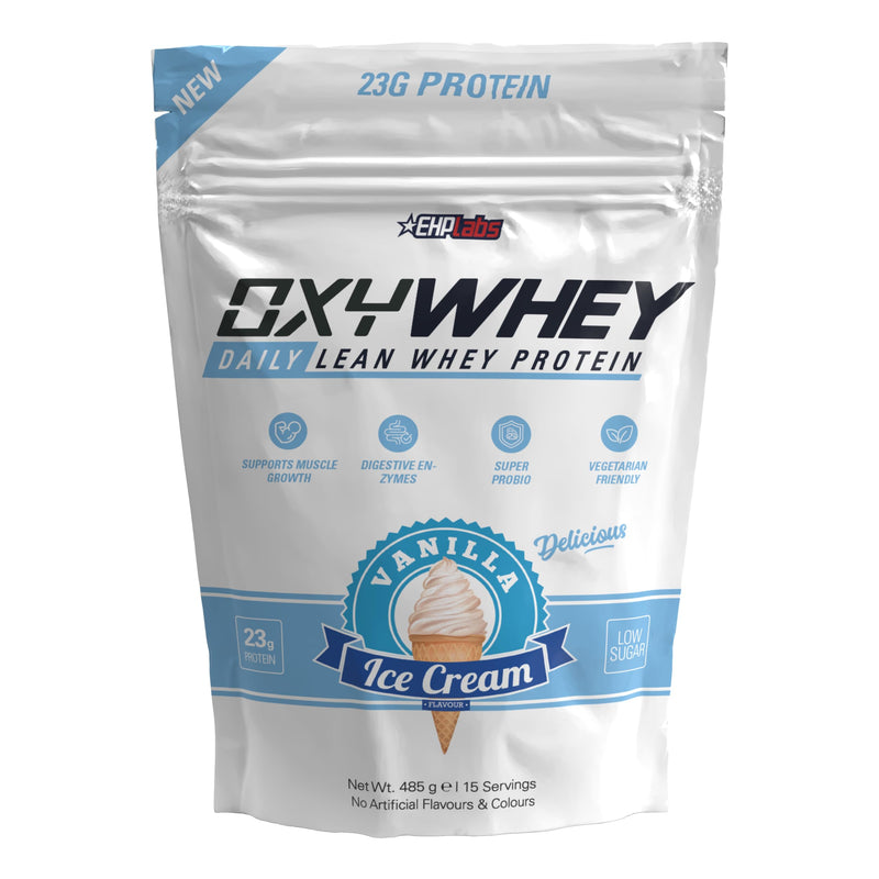 EHP Labs OxyWhey Lean Whey Protein Powder - 23g of Whey Isolate Protein, Meal Replacement Shake, Sugar Free Protein Powder - 15 Serves, Vanilla Ice Cream