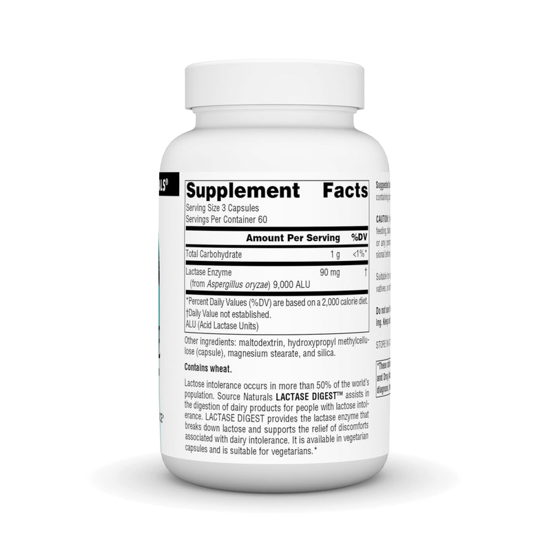 [Australia] - Source Naturals Lactase Digest, for Lactose Intolerance* - 180 Capsules 1 180 Count (Pack of 1) 