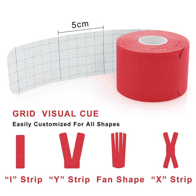 [Australia] - MUEUSS Kinesiology Tape,Sports Tape,Athletic Tape Elastic Cotton Precut Strips,Waterproof Tape for Muscles,Knees,Shoulders Plantar Fasciitis Pain Relief (6rolls MixcolorA) 6rolls Mixcolora 