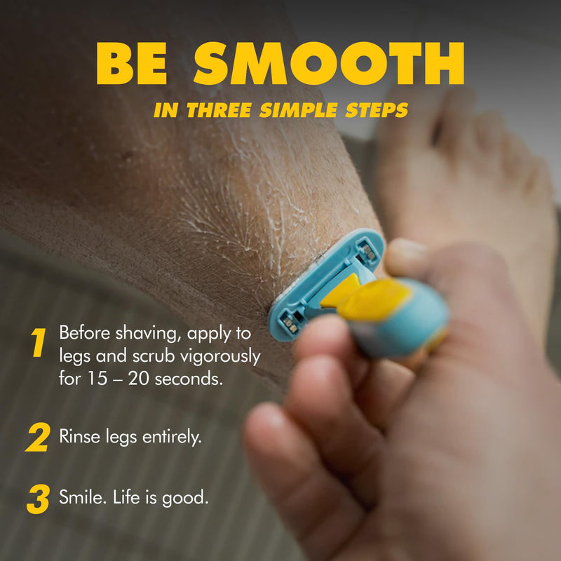 [Australia] - Exfoliating Leg Scrub for Men with Bamboo & Coconut Extract - Fights Ingrown Hairs and Dead Skin Buildup for a Smoother Shave - Aloe Vera & Pumice Formula - 6 Fl Oz 