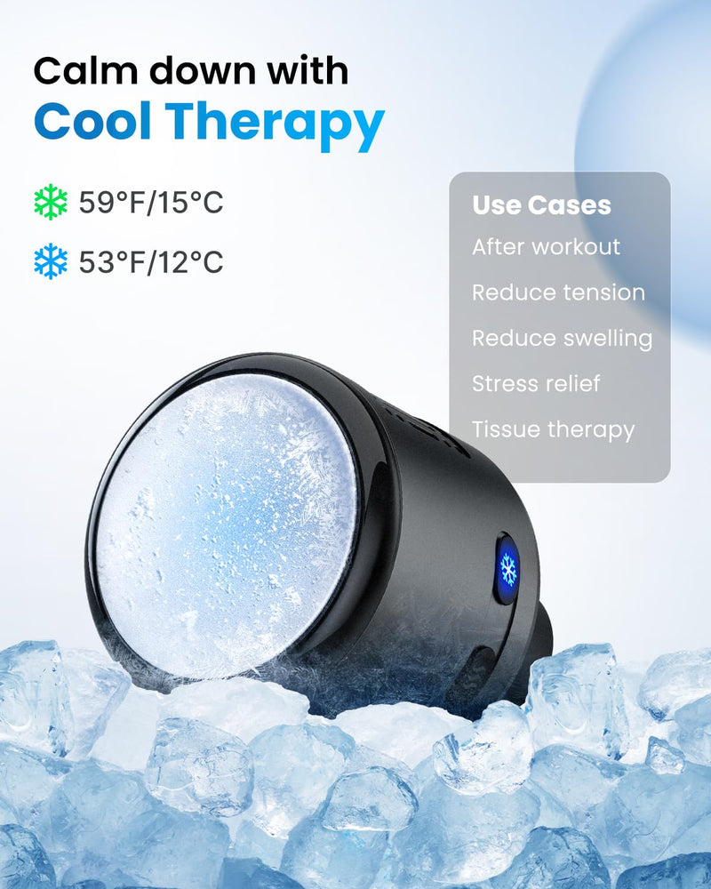 [Australia] - RENPHO Massage Gun Head with Heat and Cool for Model RP-GM171-N1, R-WMG08, Percussion Muscle Massager Attachment, Portable Rechargeable Handheld Accessory 