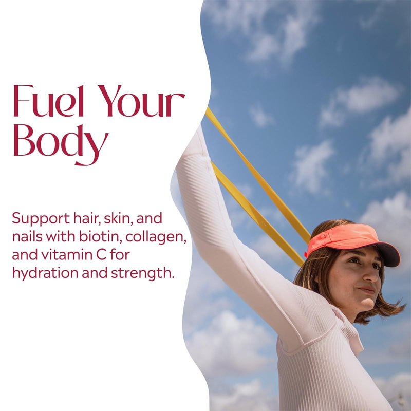 PURE | Mie Collagen + Probiotics | Pomegranate | Supplement for Beauty | 14 Packets | Biotin & Collagen Infused | Hair Skin & Nail Strengthener | Gut Health Support with Probiotics & Vitamin C
