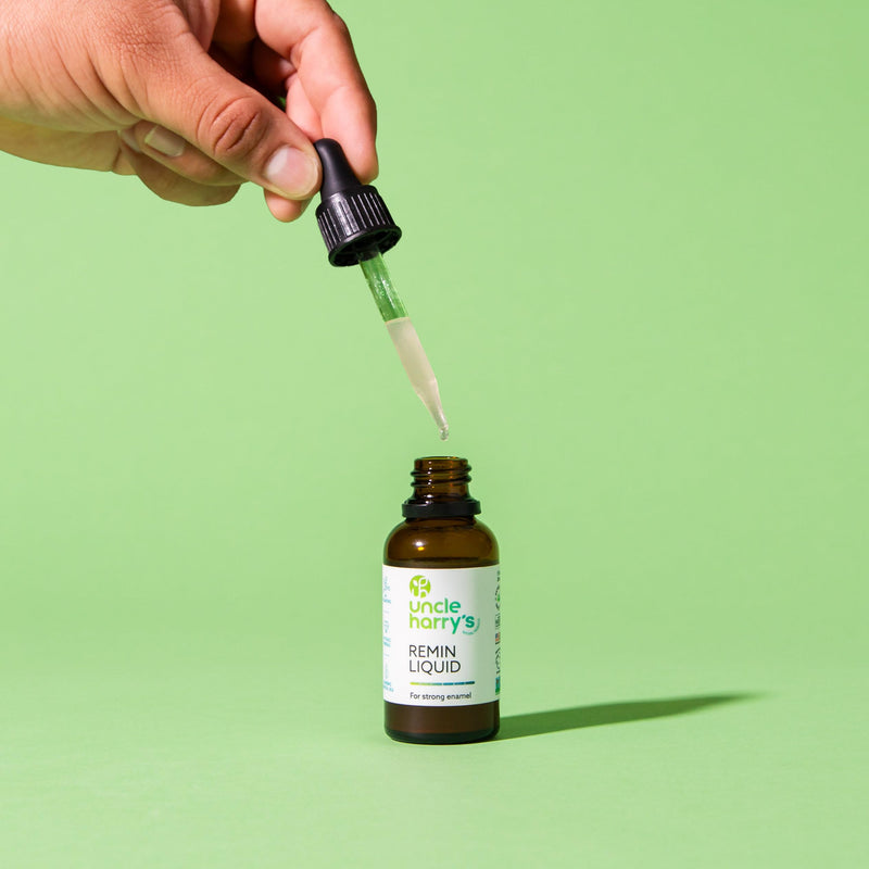 [Australia] - Uncle Harry's Natural & Fluoride-Free Remineralization Liquid for Tooth Enamel - Freshens Breath & Strengthens Teeth (1 oz Glass Dropper) 