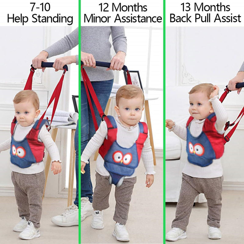 [Australia] - Baby Walking Harness, Handheld Kids Walker Helper, New Upgrade Breathable and Adjustable Toddler Infant Walker Harness Assistant Belt with Instructions for 7-24 Month (Seasonal Green Puppy) Seasonal Green Puppy 