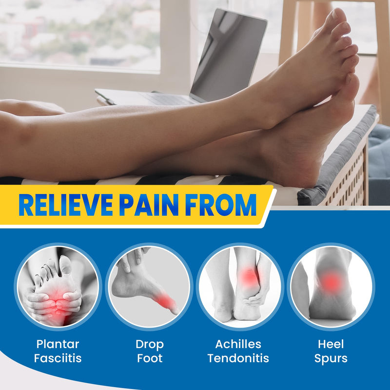 Plantar Fasciitis Night Splint - Upgrade Plantar Fasciitis Brace For Sleeping, Achilles Tendonitis, Plantar Fasciitis Relief, Night Splint For Women And Men (S,M) S