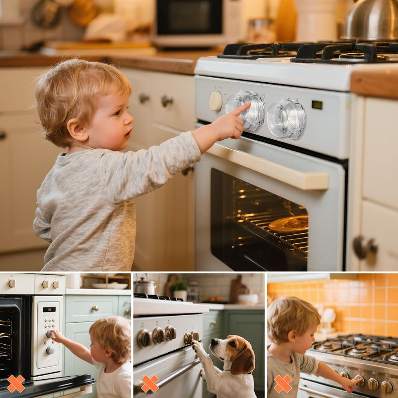 [Australia] - Ôºà6 PCSÔºâStove Knob Safety Covers for Child Safety Stove Proofing Gas Stove Knobs Locks Universal Fit Child Proof Stove knob Covers for Kids Safety 