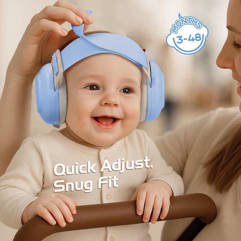 [Australia] - EZARC Baby Ear Muffs for Noise Protection ‚Äì 25dB Noise Cancelling Headphones for Newborns, Infants & Toddlers (3‚Äì48 Months) Blue 