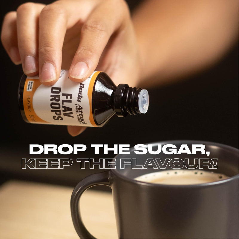 [Australia] - Body Attack Flavdrops sugar-free aroma drops vegan without aspartame caramel 50 ml 