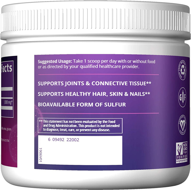 [Australia] - MRM Nutrition MSM Crystals | Methyl-sulfonyl-Methane Drink Mix | Joint Health | Hair + Skin + Nails | Bioavailable Form of Sulfur | Gluten-Free + Vegan | 200 Servings 