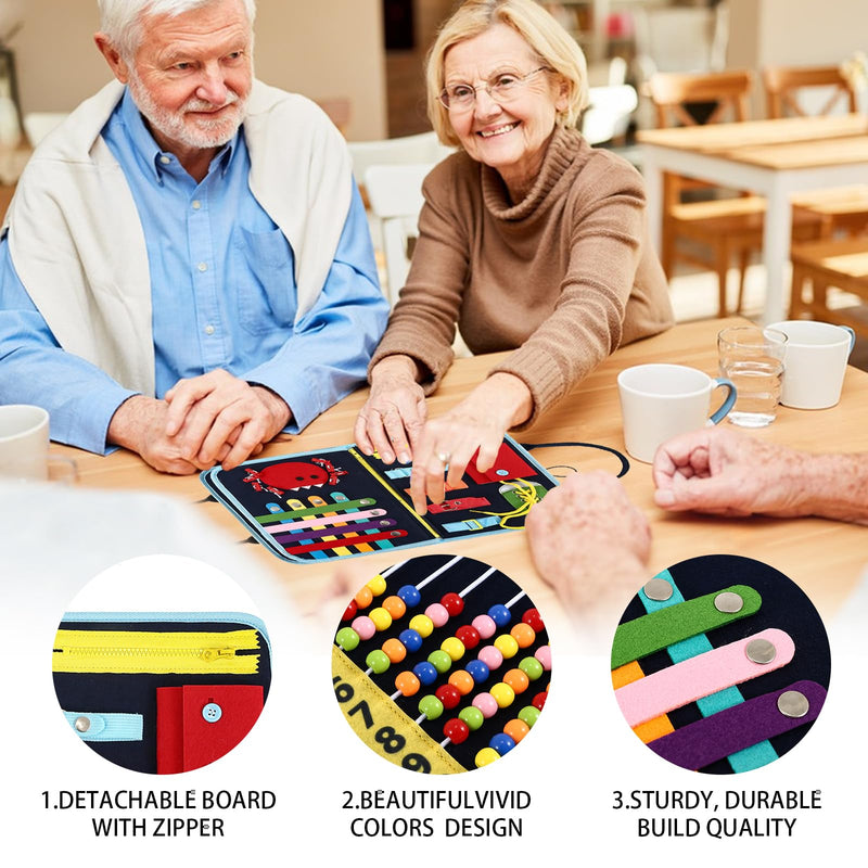 Fidget Pad for Elderly, Dementia & Alzheimer's Activities, Sensory Blanket for Memory Loss, Autism & Anxiety Relief