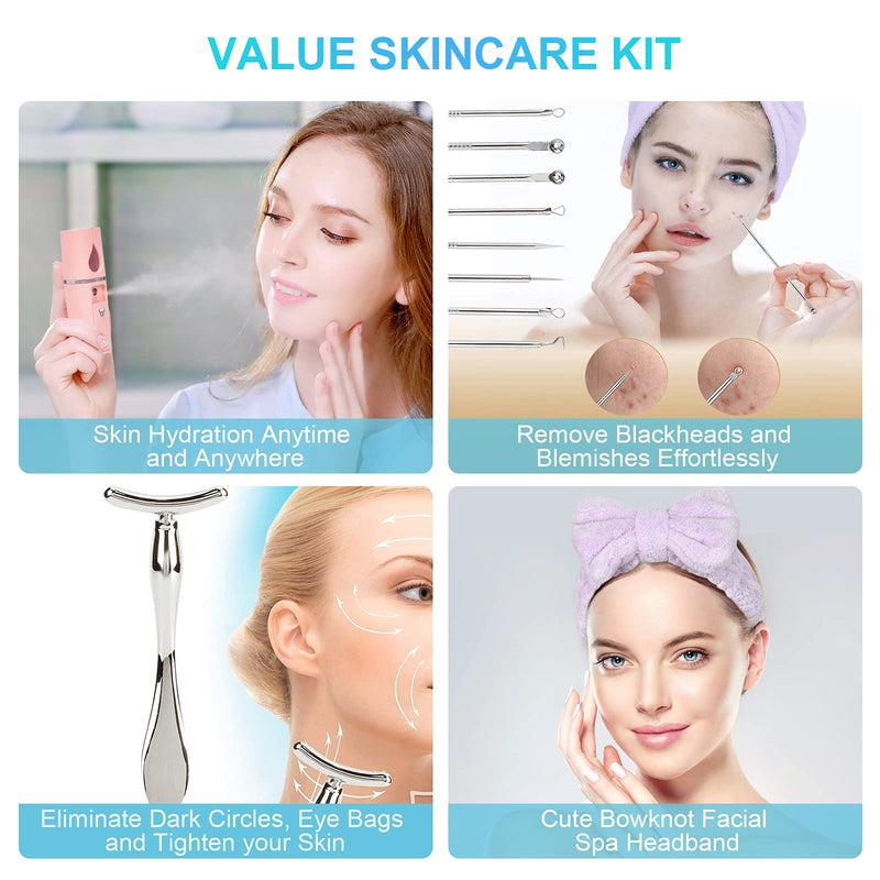 [Australia] - Facial Steamer for Face, Face Steamer for Facial Deep Cleaning, Face Steamer Nano Mister Set for Sinuses, Unclogs Pores, Home SPA, Skin Care 