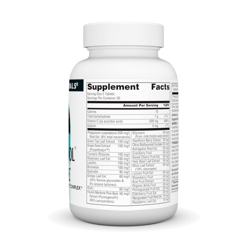[Australia] - Source Naturals Pycnogenol Supreme, Berry & Botanical Antioxidant Complex* - 60 Tablets 60 Count (Pack of 1) 