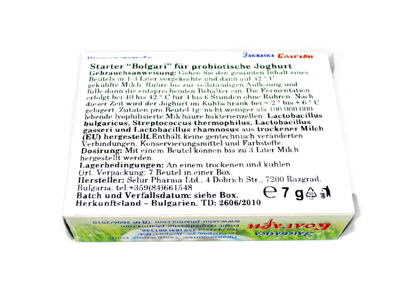 [Australia] - Bolgari yogurt ferment probiotic. Make your own yogurt powder. Yoghurt cultures lactobacillus bulgaricus & Lactobacillus rhamnosus. 7 bags of natural yogurt. Starter culture for yogurt makers (1) 1 