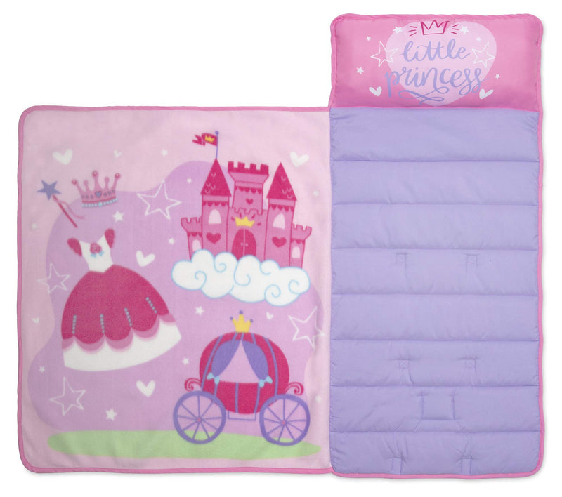 [Australia] - Baby Boom Funhouse Little Princess Kids Nap Mat Set – Includes Pillow and Fleece Blanket – Great for Girls Napping during Daycare or Preschool - Fits Toddlers, Pink 