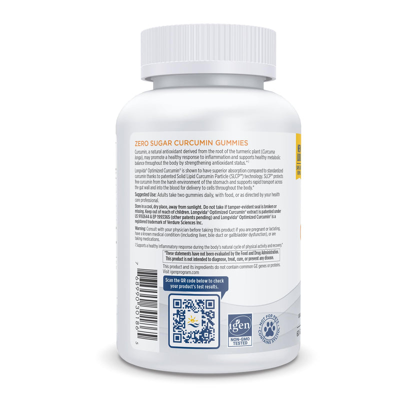 [Australia] - Nordic Naturals Zero Sugar Curcumin Gummies, Mango - 60 Gummies - 200 mg Optimized Curcumin Extract - Great Taste - Antioxidant Support, Healthy Metabolic Balance - Non-GMO, Vegan - 30 Servings 