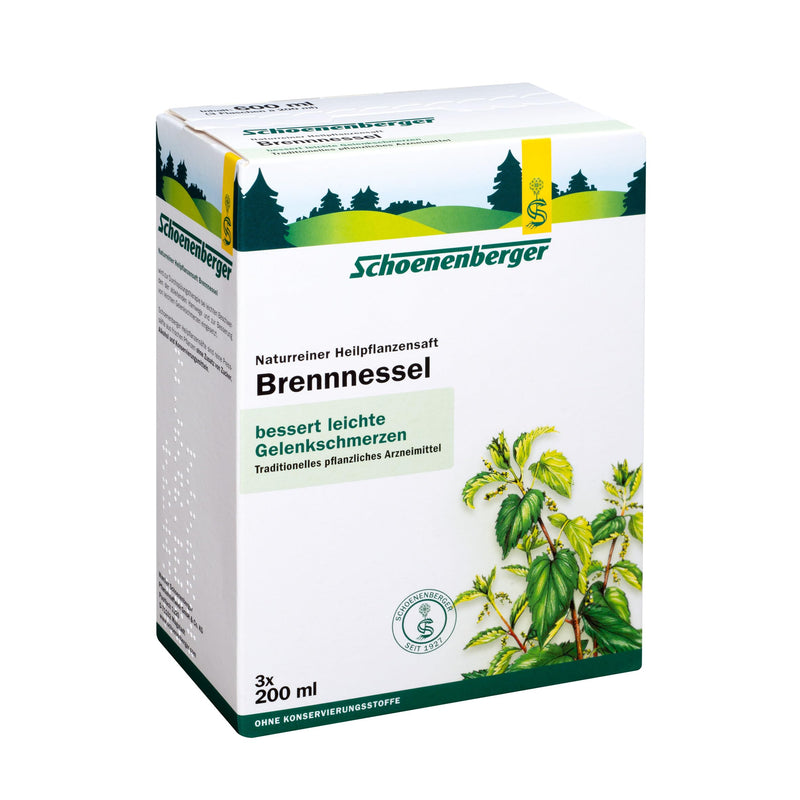 [Australia] - Schoenenberger - Nettle natural medicinal plant juice - 3x 200 ml glass bottle - over-the-counter medicine - for improving mild joint pain - organic 600 ml (pack of 1) 
