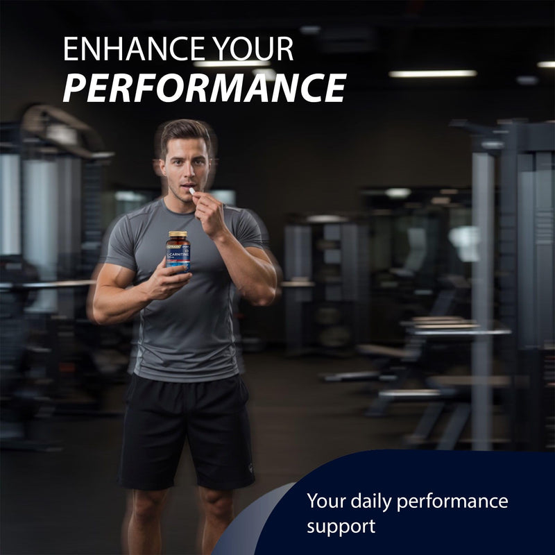 Nutraxin L-Carnitine, 60 Tablets - 1400mg L-carnitine per Serving - Allergen-Free, No Artificial Additives, Non-GMO, Halal Certified, GMP Manufactured - Take One Tablet Twice Daily