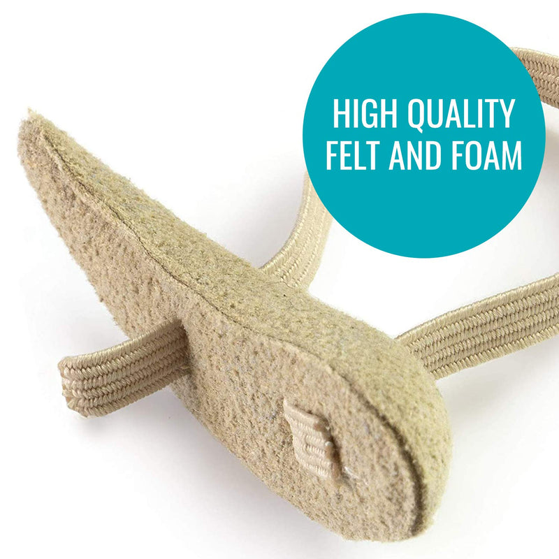 [Australia] - Steins Hammer Toe Crest Cushion and Buttress Pad Reduces Pressure from Calluses and Hammer Toes, Large Right, Beige, 3 Count 