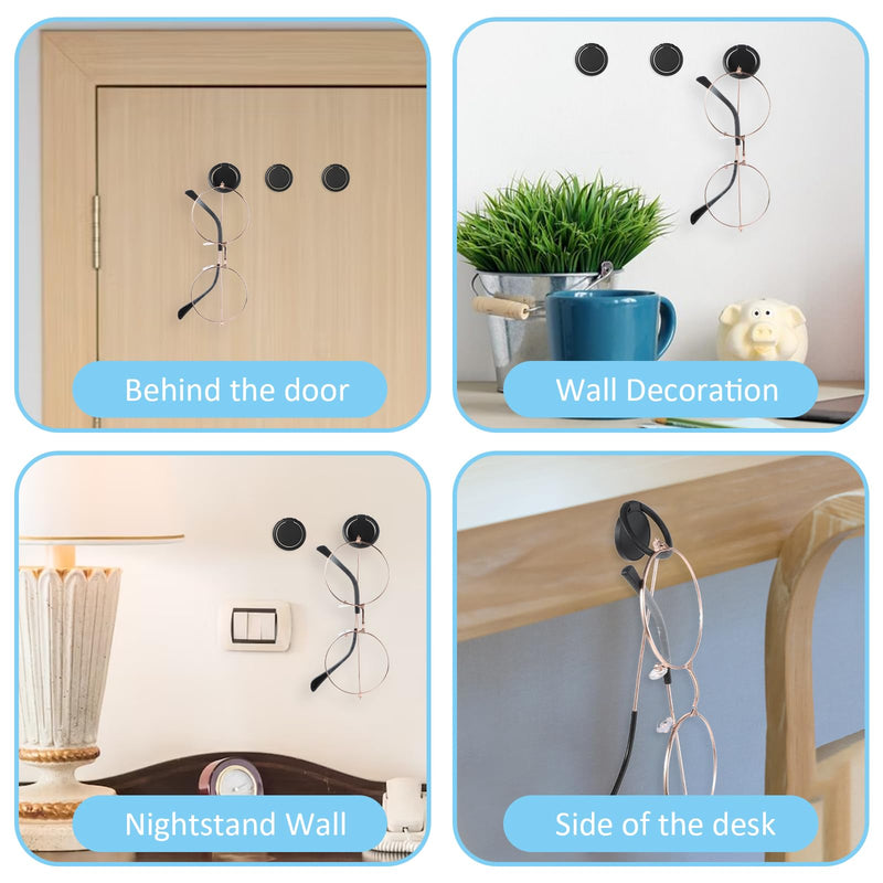 [Australia] - Mabor Pack of 6 Glasses Holder Wall Sunglasses Holder Organizer Wall Sunglasses Stand Organizer Glasses Storage Multiple Glasses Rack Holder Glasses Holder Wall Mounted for Hanging Glasses 