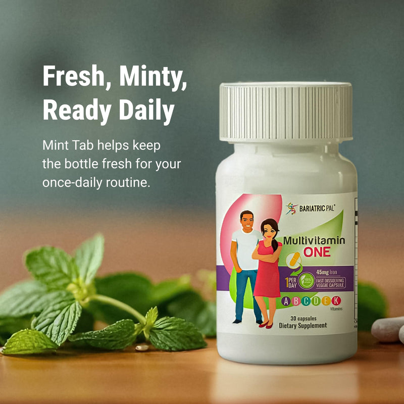 BariatricPal Multivitamin ONE 1 per Day! Bariatric Multivitamin Capsule with 18 mg of Iron | Easy to Swallow Capsule | Vitamin for Bariatric Surgery Patients | 30 Count (1 Month Supply) 30 Count (Pack of 1) 18mg Iron