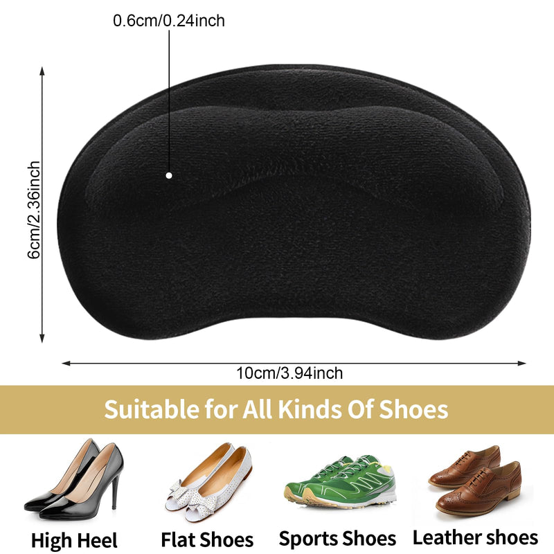 [Australia] - WLLHYF 4 Pairs Heel Grips Shoe Pads Self Adhesive Foot Pads Pads for Loose Large Shoes Cuttable Heel Insoles Shoe Insoles for Men Women 