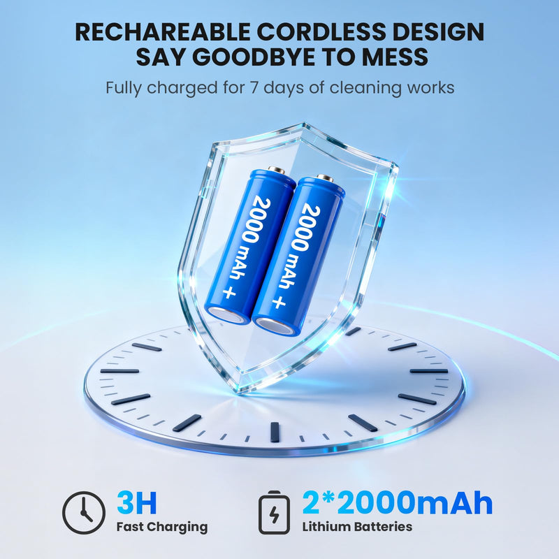 [Australia] - Ultrasonic Denture Cleaner Machine 43±5KHz Rechargeable Retainer Cleaner with Digital Timer & U-V-C Lights for Braces Night Guard Aligners Toothbrush Heads Jewelry Black 