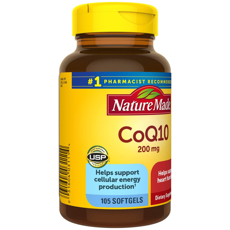 [Australia] - Nature Made CoQ10 200mg, Dietary Supplement for Heart Health Support, 105 Softgels, 105 Day Supply 105 Count (Pack of 1) 