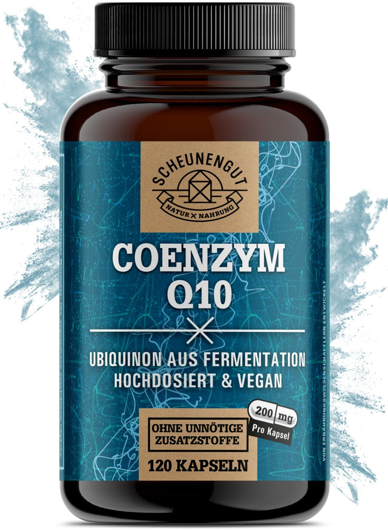 [Australia] - Coenzyme Q10-200mg per capsule - IMPORTANT: Q10 high dosage with laboratory-tested recipe + bioactive ubiquinol I Q10 capsules high dosage I 120 vegan capsules I DE I SCHEUNENGUT® 