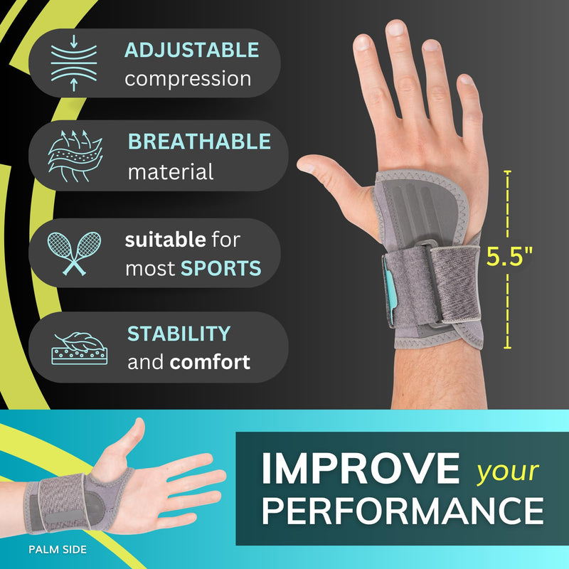 [Australia] - BraceAbility Wrist Support for Men and Women - Tennis and Pickleball Wrist Brace, Sports Injury Relief, Sprained Wrist Recovery, Tendonitis Support, Cycling, Volleyball, Golf - Right Hand (Small) Small 