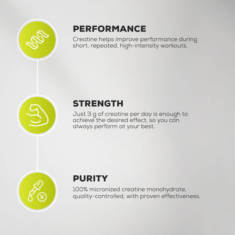 BioTechUSA 100% Creatine Monohydrate | Pharmaceutical-Grade Creatine | Micronized | Vegan | Glutenfree, 500 g, Unflavoured