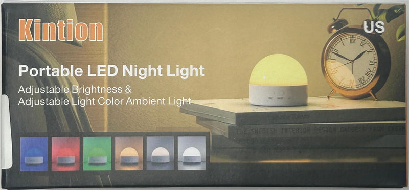 [Australia] - Kintion 2pcs Portable LED Night Light for Kids and Adult Bedside(with RGB Mode), Dimmable Warm/Red 6 Color Light Nursery Night Lamp, Soft Eye Caring Night Light for Baby Breastfeeding and Sleep Aid 2 Pcs 