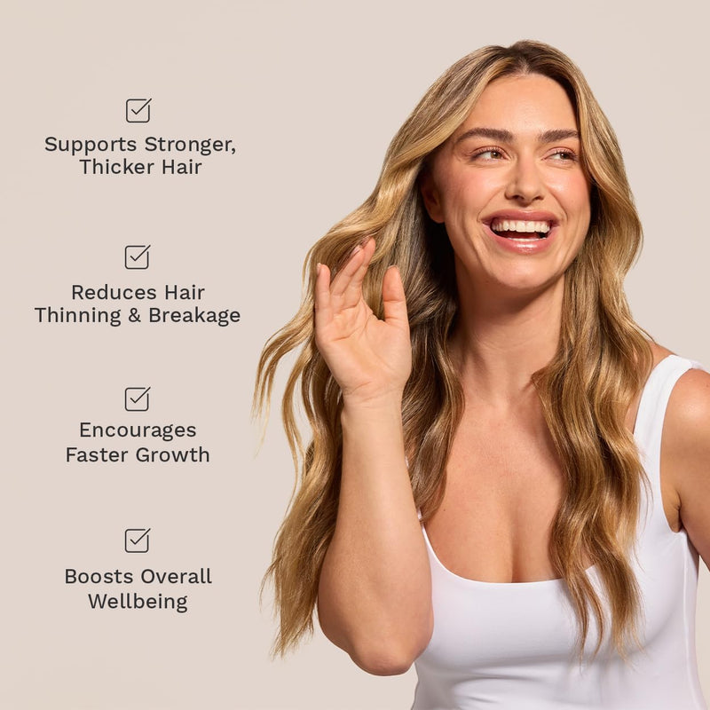 HAIR BURST Biotin Gummies for Hair Growth — Hair, Skin & Nails Vitamin Supplement, Reduces Breakage, Promotes Healthier Thicker- Daily Chewable Vitamins - 60 Day Supply